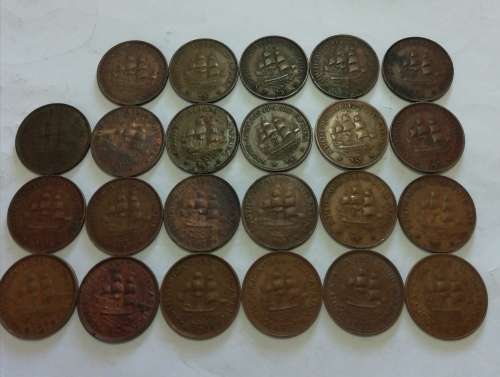SA union half penny collection