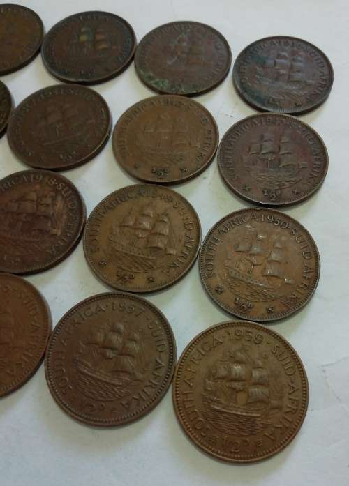 SA union half penny collection