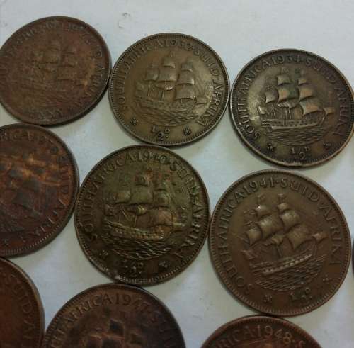 SA union half penny collection