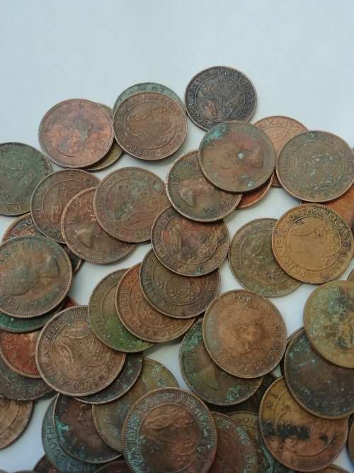 91 SA Union 1/4 penny lot. Well circulated. For one bid.