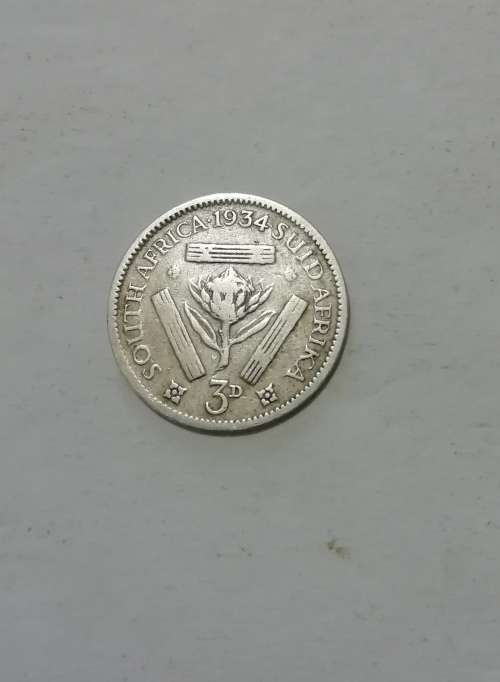 1934 80% Silver SA union tickey