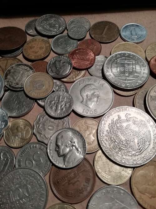 Vintage tin including 130 mixed coins - one bid