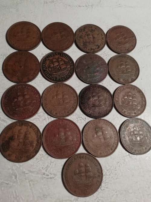 SA Union half penny lot(17 coins) - One bid