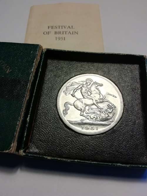 1951 Great britain commemorative 5 shillings