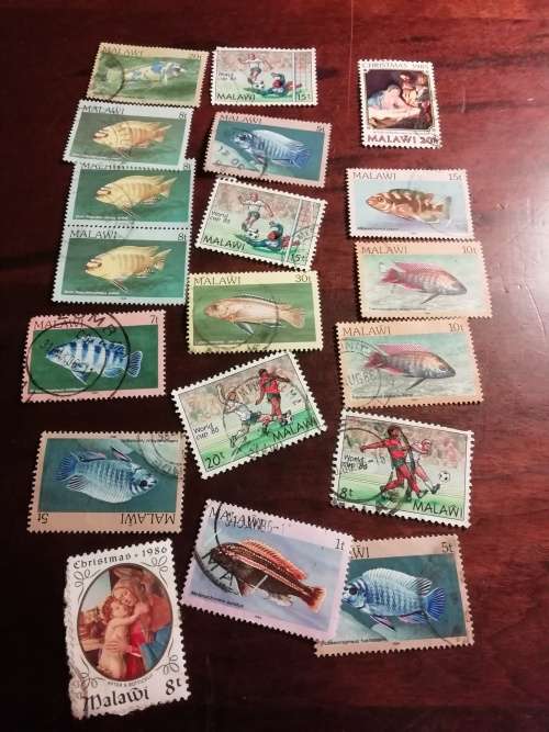 Malawi stamp lot.