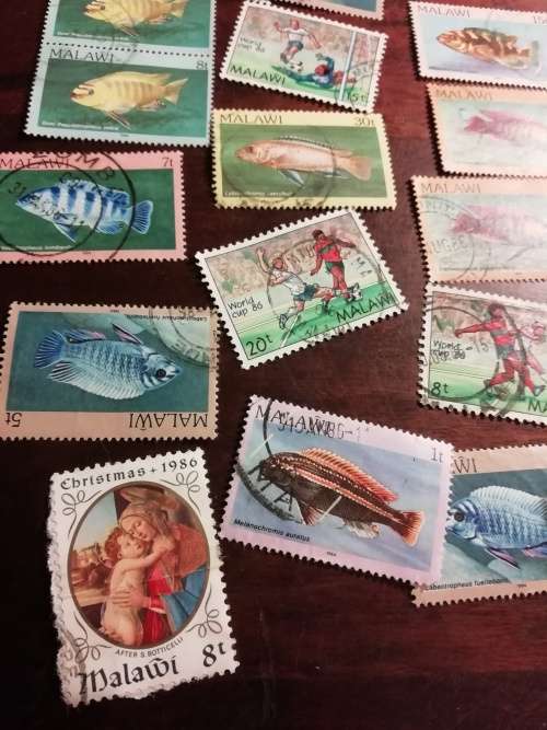 Malawi stamp lot.