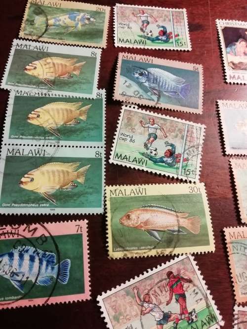 Malawi stamp lot.
