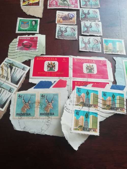 Rhodesia stamp lot.