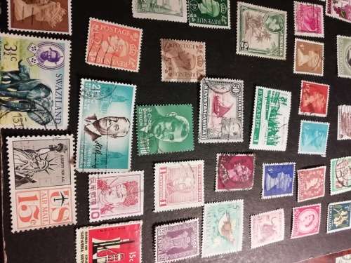 Vintage mixed international stamps.