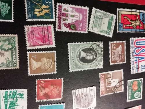 Vintage mixed international stamps.