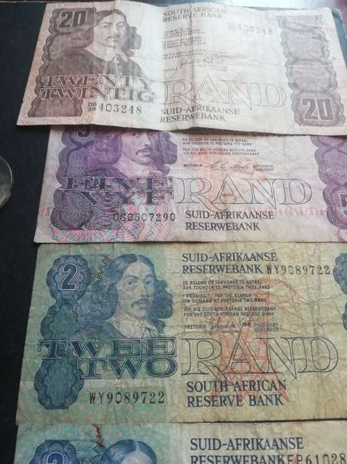RSA Bank notes and coins