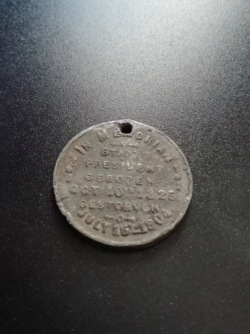 President Paul Kruger medallion. In memoriam.
