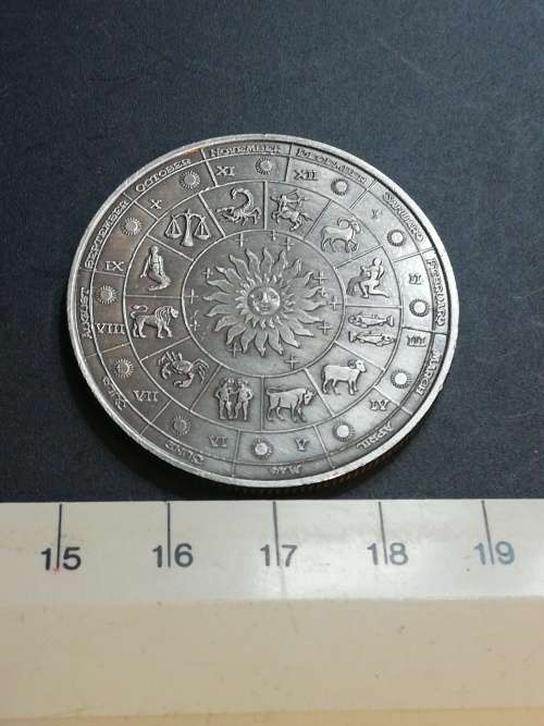Beautiful Zodiac coin. Medal. 40mm