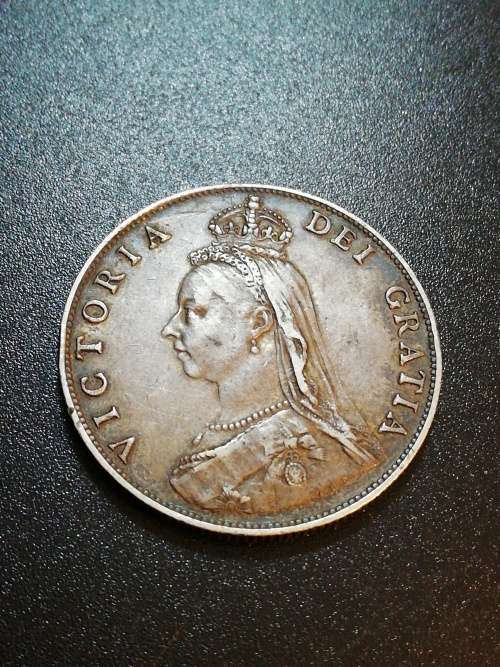 1887 Great Britain Florin. Sterling silver