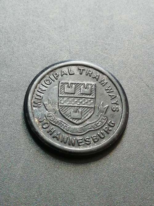 Vintage 1 1/2d Johannesburg municipal tramways token