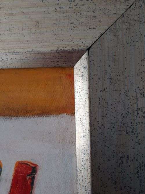 AN OIL PAINTING DEPICTING LAZING IN THE SUN ON A SUNDAY AFTERNOON.