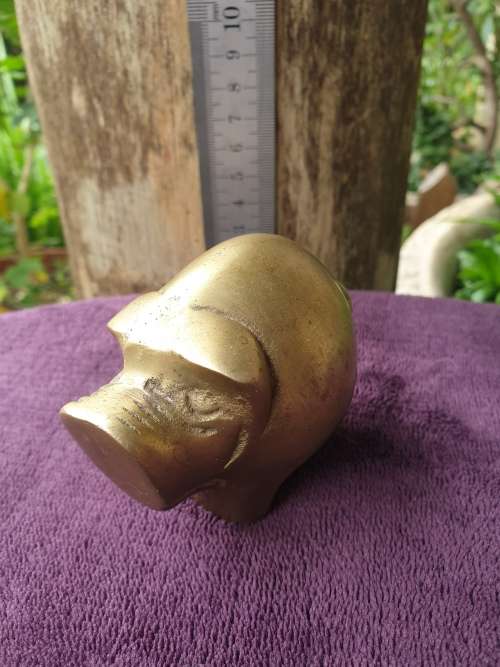 Brass Pig Paperweight