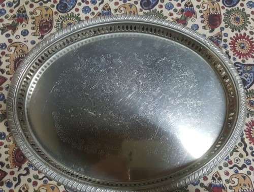 BEAUTIFUL VINTAGE ENGLISH SILVER PLATED COFFEE/TEA SET WITH TRAY