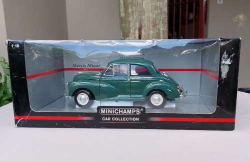 RARE MINICHAMPS LIMITED EDITION 1:18 MORRIS MINOR 2 DOOR 1959 DIE CAST CAR GREEN