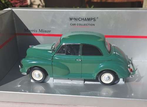 RARE MINICHAMPS LIMITED EDITION 1:18 MORRIS MINOR 2 DOOR 1959 DIE CAST CAR GREEN