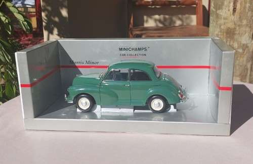 RARE MINICHAMPS LIMITED EDITION 1:18 MORRIS MINOR 2 DOOR 1959 DIE CAST CAR GREEN