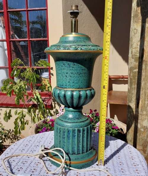 LARGE 60CM HIGH THACKWRAY SOUTH AFRICA CERAMIC TABLE LAMP WORKING!