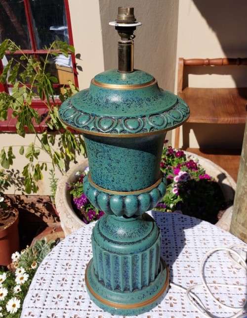 LARGE 60CM HIGH THACKWRAY SOUTH AFRICA CERAMIC TABLE LAMP WORKING!