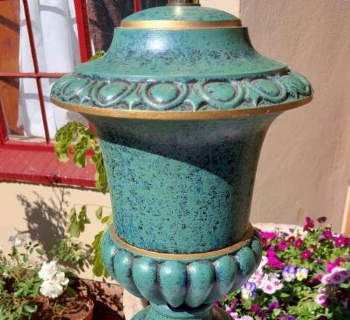 LARGE 60CM HIGH THACKWRAY SOUTH AFRICA CERAMIC TABLE LAMP WORKING!
