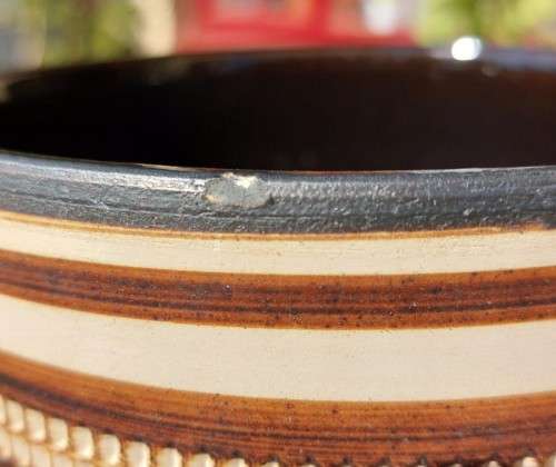 BEAUTIFULL TRIO OF HANDMADE GERMANY CERAMIC POTS  WELL MADE