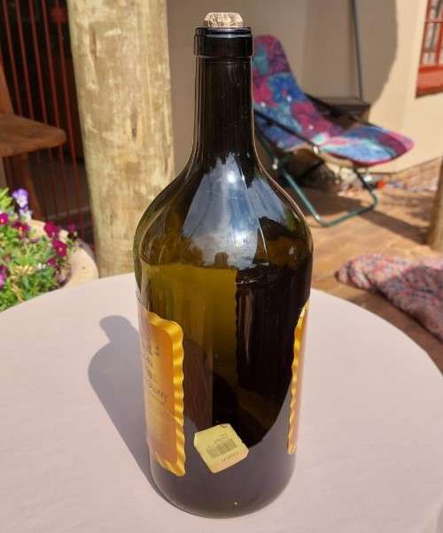 VINTAGE OLD BROWN SHERRY COLLECTORS 3L BROWN AMBER BOTTLE - EMPTY
