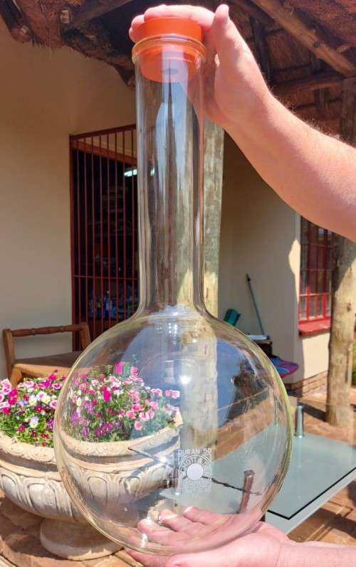 RARE GLASS FROM THE PAST! A DURAN 50 SCHOTT MAINZ 10L LABORATORY EVAPORATOR JENA CHEMISTRY GLASS