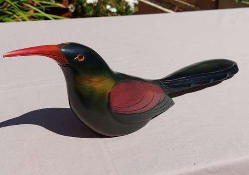 FEATHERS GALLERY KNYSNA LIMITED EDITION NO 1177 WOOD HOOPOE (MALE) OR KAKELAAR HAND CRAFTED