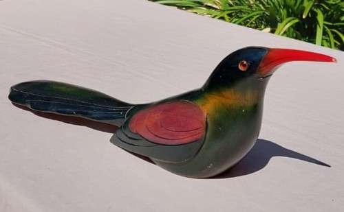 FEATHERS GALLERY KNYSNA LIMITED EDITION NO 1177 WOOD HOOPOE (MALE) OR KAKELAAR HAND CRAFTED