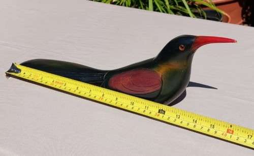 FEATHERS GALLERY KNYSNA LIMITED EDITION NO 1177 WOOD HOOPOE (MALE) OR KAKELAAR HAND CRAFTED