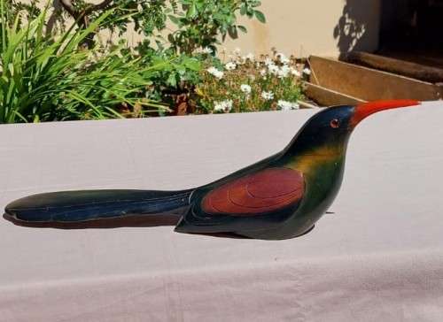 FEATHERS GALLERY KNYSNA LIMITED EDITION NO 1177 WOOD HOOPOE (MALE) OR KAKELAAR HAND CRAFTED
