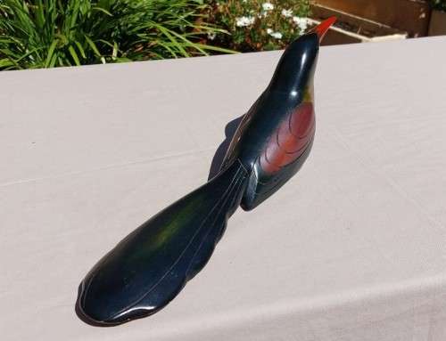 FEATHERS GALLERY KNYSNA LIMITED EDITION NO 1177 WOOD HOOPOE (MALE) OR KAKELAAR HAND CRAFTED