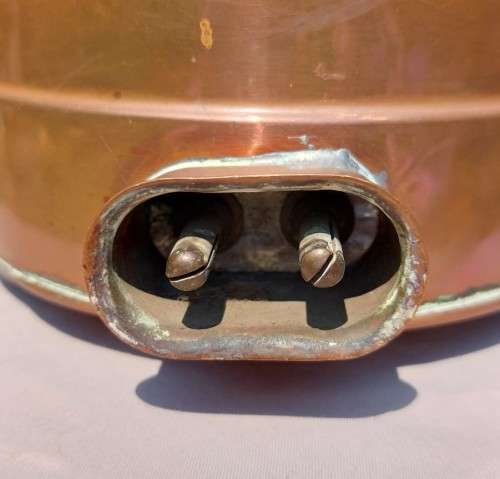 BYGONE ANTIQUE (1891  1920 ERA) DEE MADE IN BRITAIN ELECTRIC COPPER KETTLE