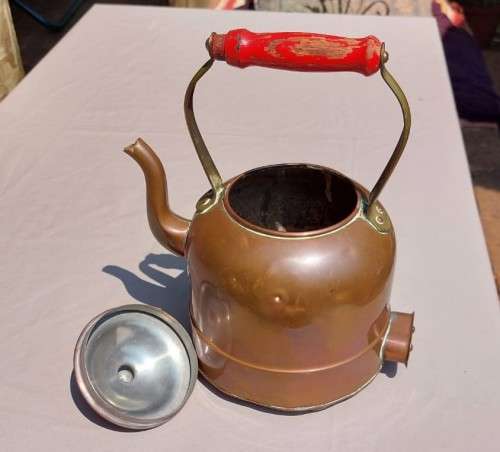 BYGONE ANTIQUE (1891  1920 ERA) DEE MADE IN BRITAIN ELECTRIC COPPER KETTLE