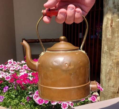 BYGONE ANTIQUE (1891  1920 ERA) DEE MADE IN BRITAIN ELECTRIC COPPER KETTLE