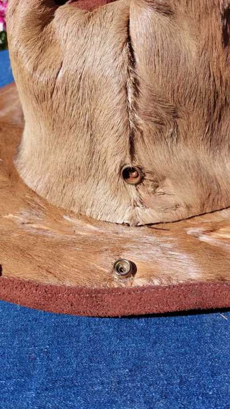 YOU CANNOT FIND THIS ANYMORE A LARGE IMPALA SKIN AND SUEDE HAT