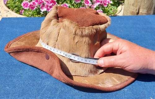 YOU CANNOT FIND THIS ANYMORE A LARGE IMPALA SKIN AND SUEDE HAT