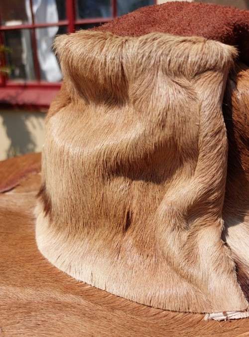 YOU CANNOT FIND THIS ANYMORE A LARGE IMPALA SKIN AND SUEDE HAT