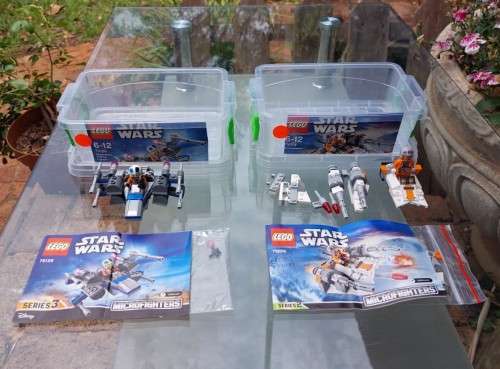 STAR WARS ORIGINAL LEGO SETS Snowspeeder 75074 Rare Discontinued) AND X-Wing Fighter SET 75125