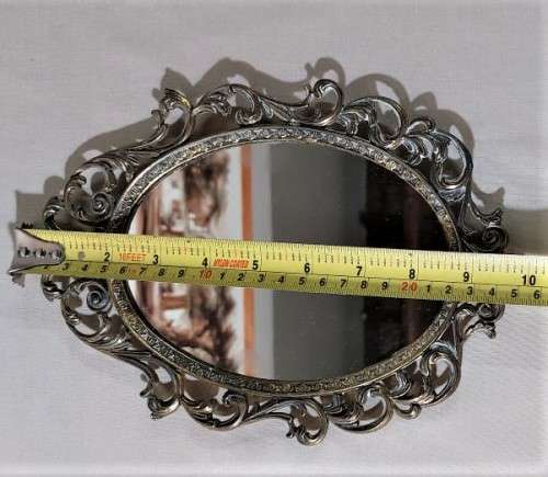 ITALIAN MADE VINTAGE OVAL BRASS MIRROR FRAME