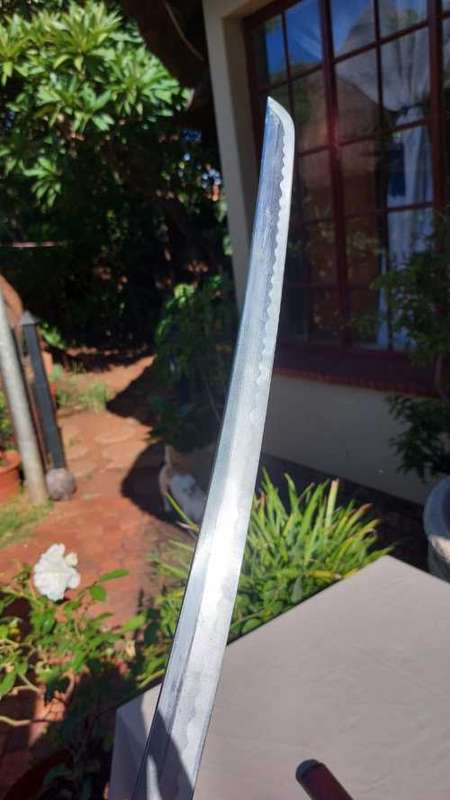 SAMURAI WAKIZASHI SWORD WITH WOODEN SCABBARD WELL MADE BUT WITH BLUNTED BLADE MADE IN JAPAN