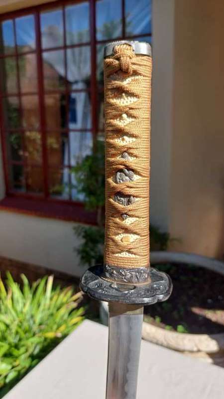 SAMURAI WAKIZASHI SWORD WITH WOODEN SCABBARD WELL MADE BUT WITH BLUNTED BLADE MADE IN JAPAN