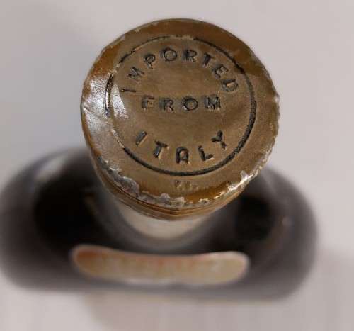 KAISER W GERMAN CLOCK (WORKING) IN AN 60 YEAR OLD! ITALIAN CHERRY WINE BOTTLE (FULL) ULTRA RARE