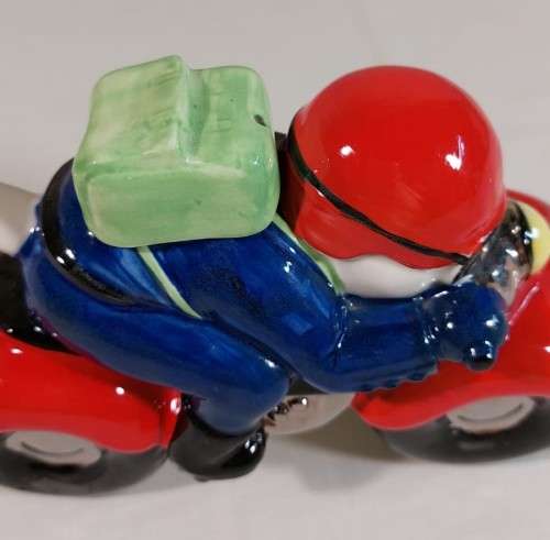 PRICE KENSINGTON ENGLAND POTTERIES RETRO MOTORBIKE AND RIDER CERAMIC TEAPOT