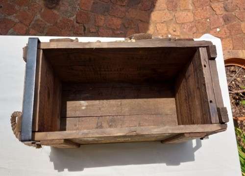 SA ARMY 1950S WOODEN AMMO BOX FOR BROWNING 7.7x56MMR MACHINE GUN BALL BELTED AMMO