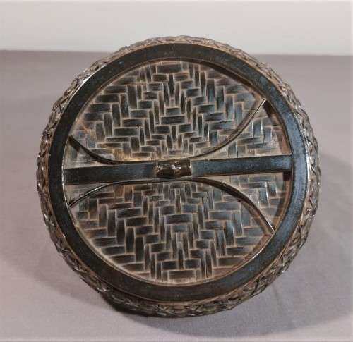 CHINESE WOVEN BAMBOO TIFFIN (FOOD) BASKET WITH 3 COMPARTMENTS
